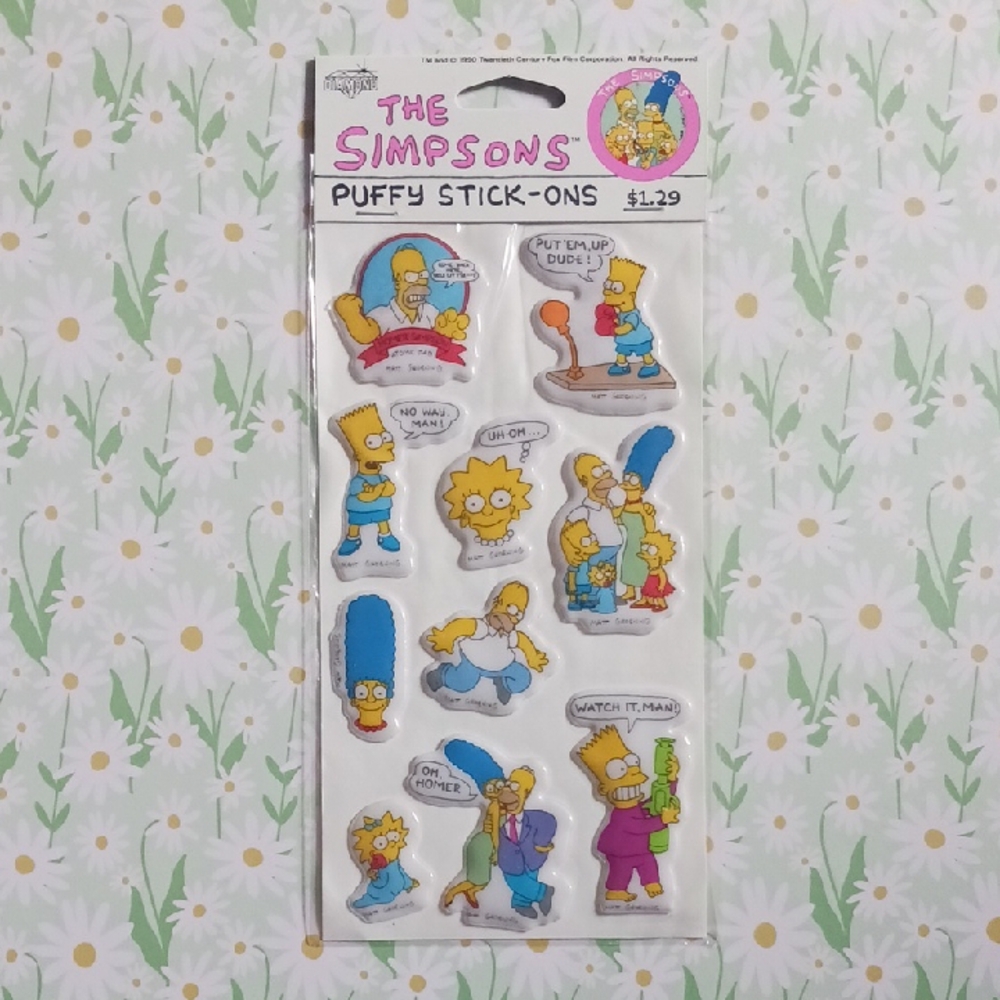 Vintage "The Simpsons" Puffy Stickers